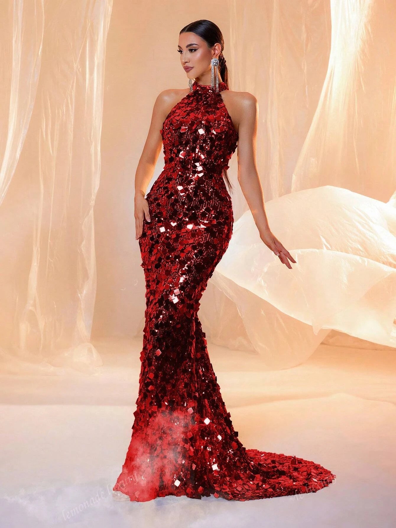 Prom Gown Wedding Guest Dinner Maxi Dress for Women LM86444