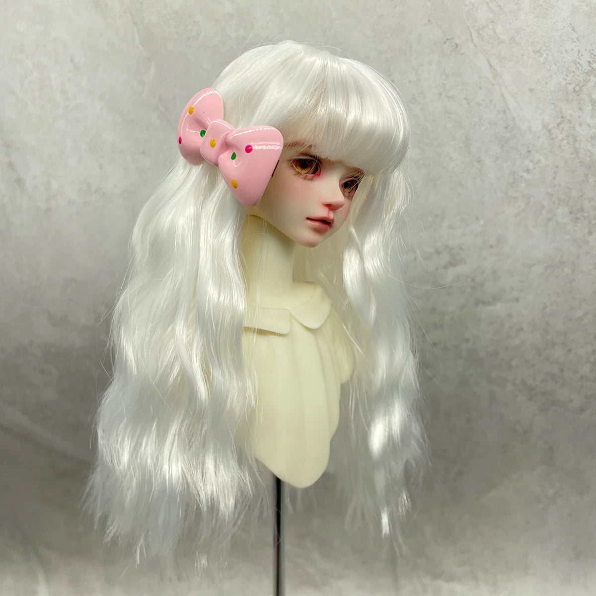 1/6 BJD Doll Wig Long Water Wave Long Curly Synthetic Wig For Girls DIY Makeup Accessories BJD Doll Hair Bundle Elegant Fashion