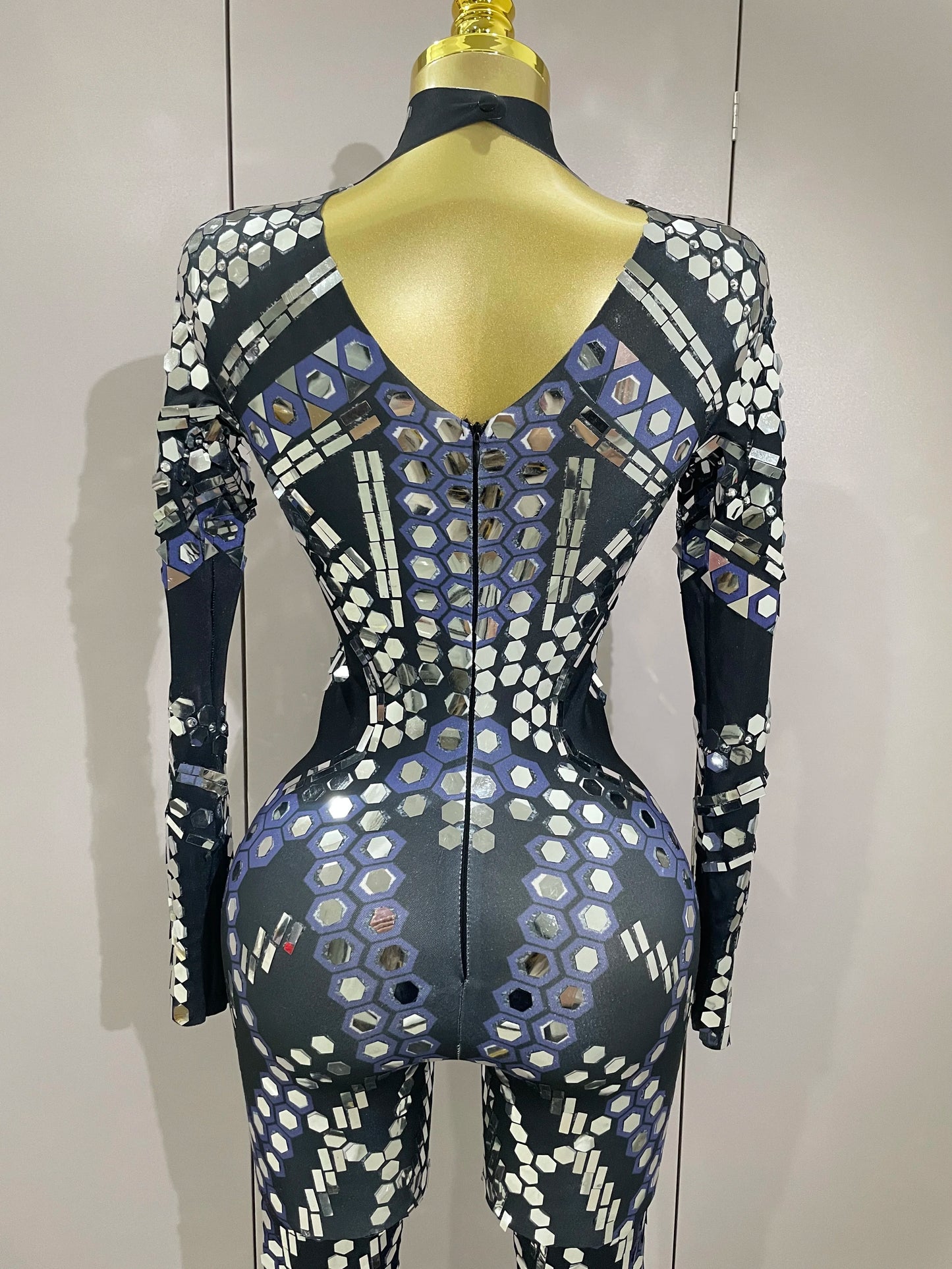 Women Prom Dancer Singer Costume Evening Birthday Show Stage Outfit