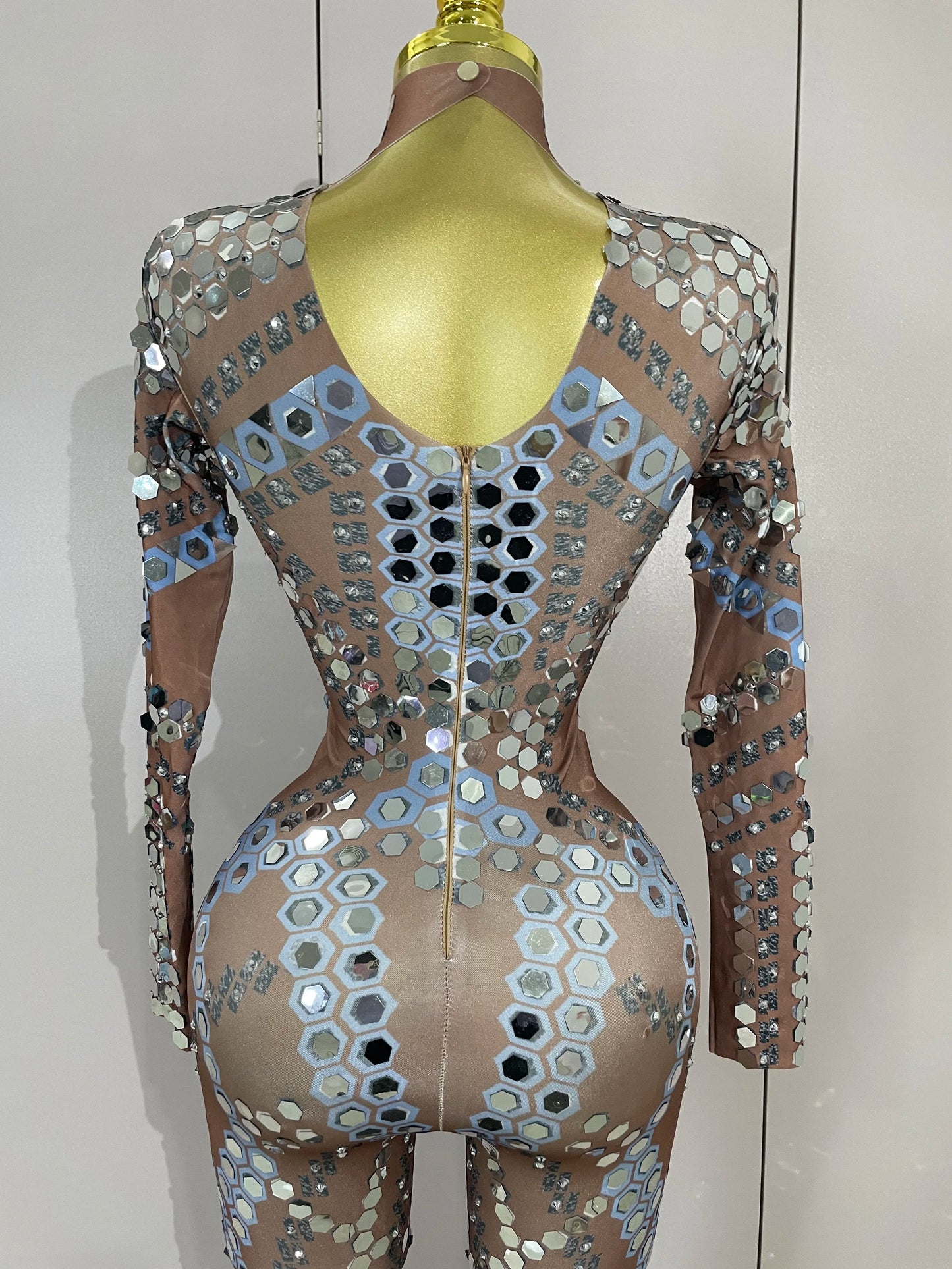 Women Prom Dancer Singer Costume Evening Birthday Show Stage Outfit