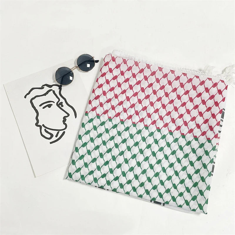 Arab Head Scarf Keffiyeh Middle Desert Shemagh Wrap Muslim Headwear Arabian Costume Scarf For Man - Lena & Miles Exquisite Boutique LLC.