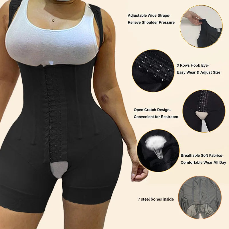 Bodysuits Shapewear Fajas Colombian Girdle Full Body Shaper Sexy Butt Lifter Slimming Sheath Tummy Control Panties Waist Trainer