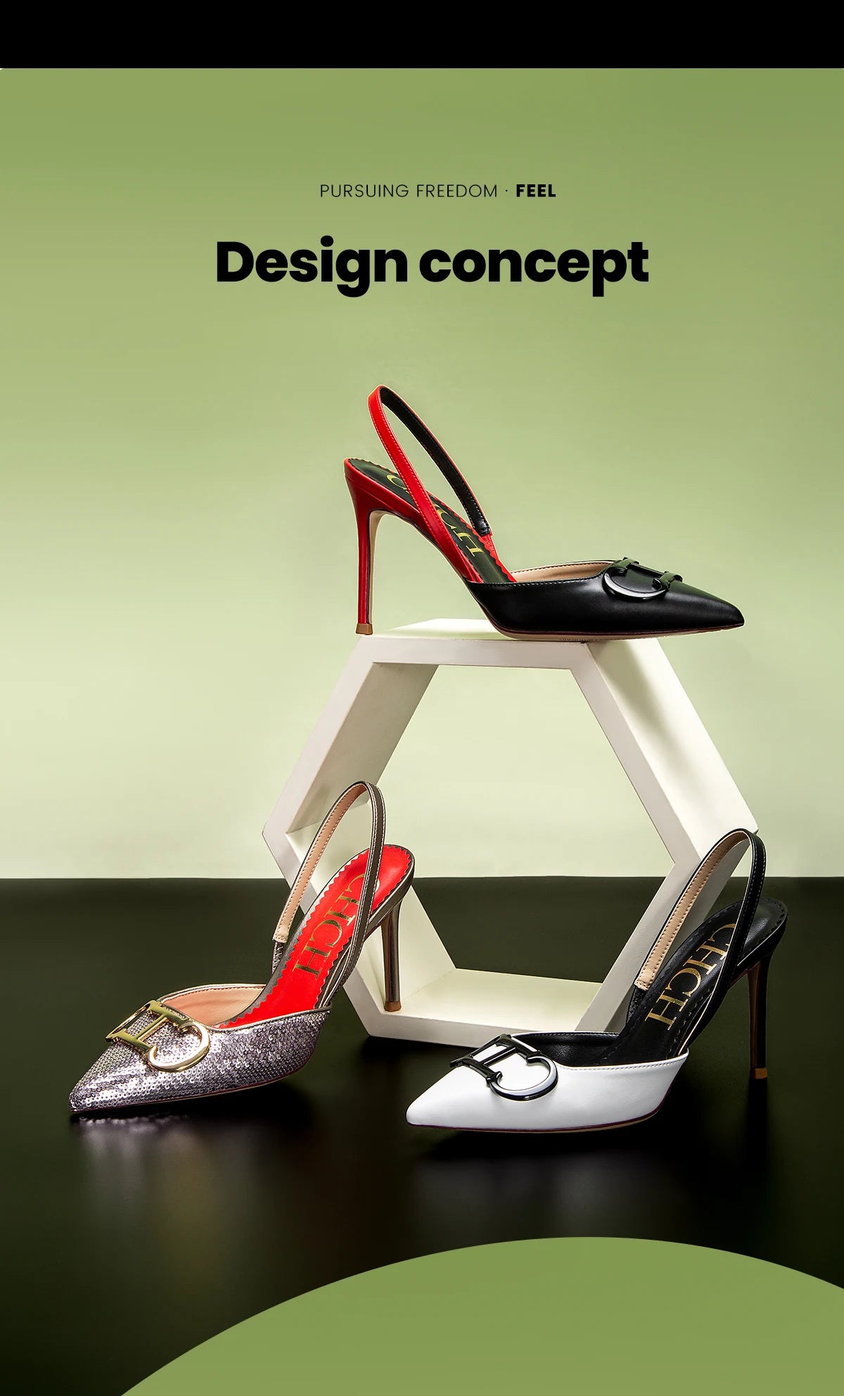 Women's High Heels Sharp tip Destiny Closed Toe