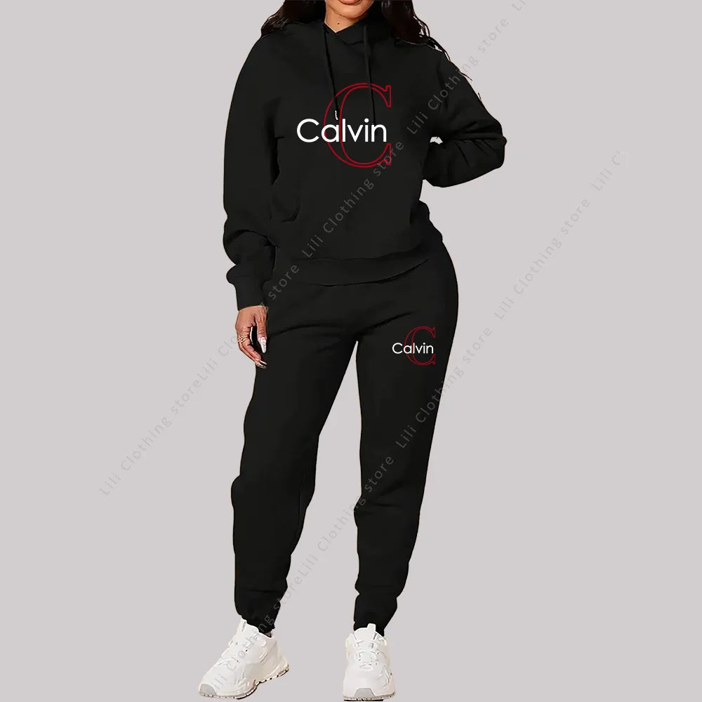 Tracksuit Aesthetic Designer Clothes Trend Sportswear High quality Hoodies Sweatpants 2 piece Outfits Women Sets