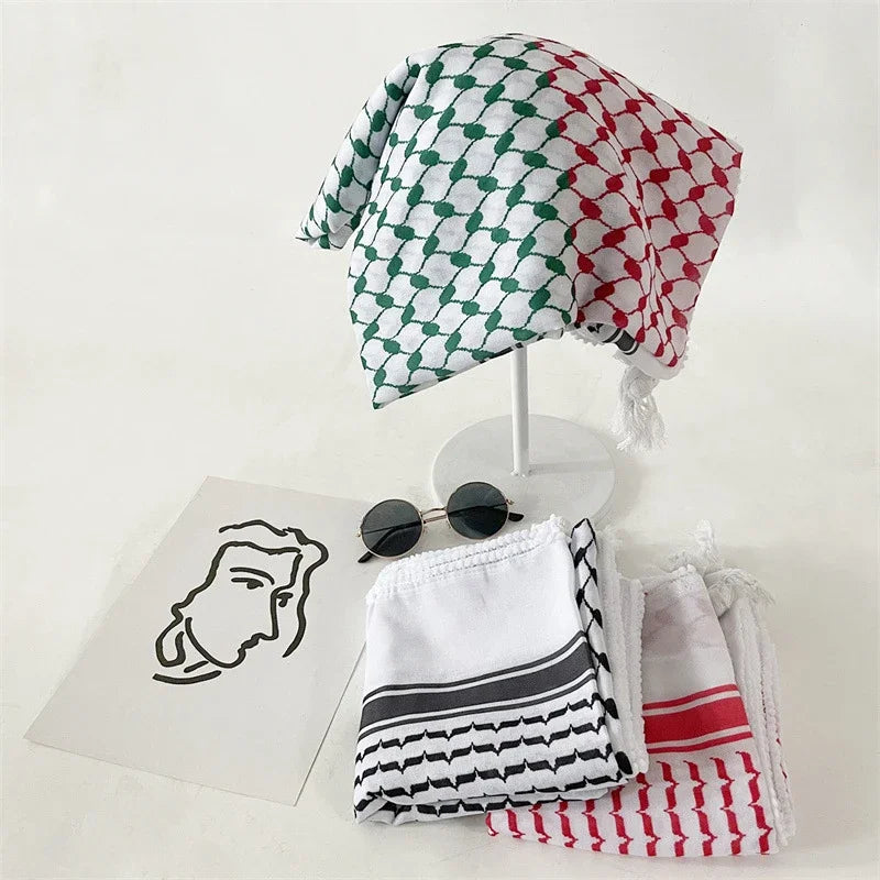 Arab Head Scarf Keffiyeh Middle Desert Shemagh Wrap Muslim Headwear Arabian Costume Scarf For Man - Lena & Miles Exquisite Boutique LLC.