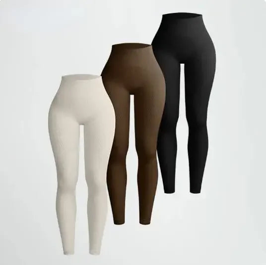 Thread Knitted Leggings Women Seamless Slim Tights Gym