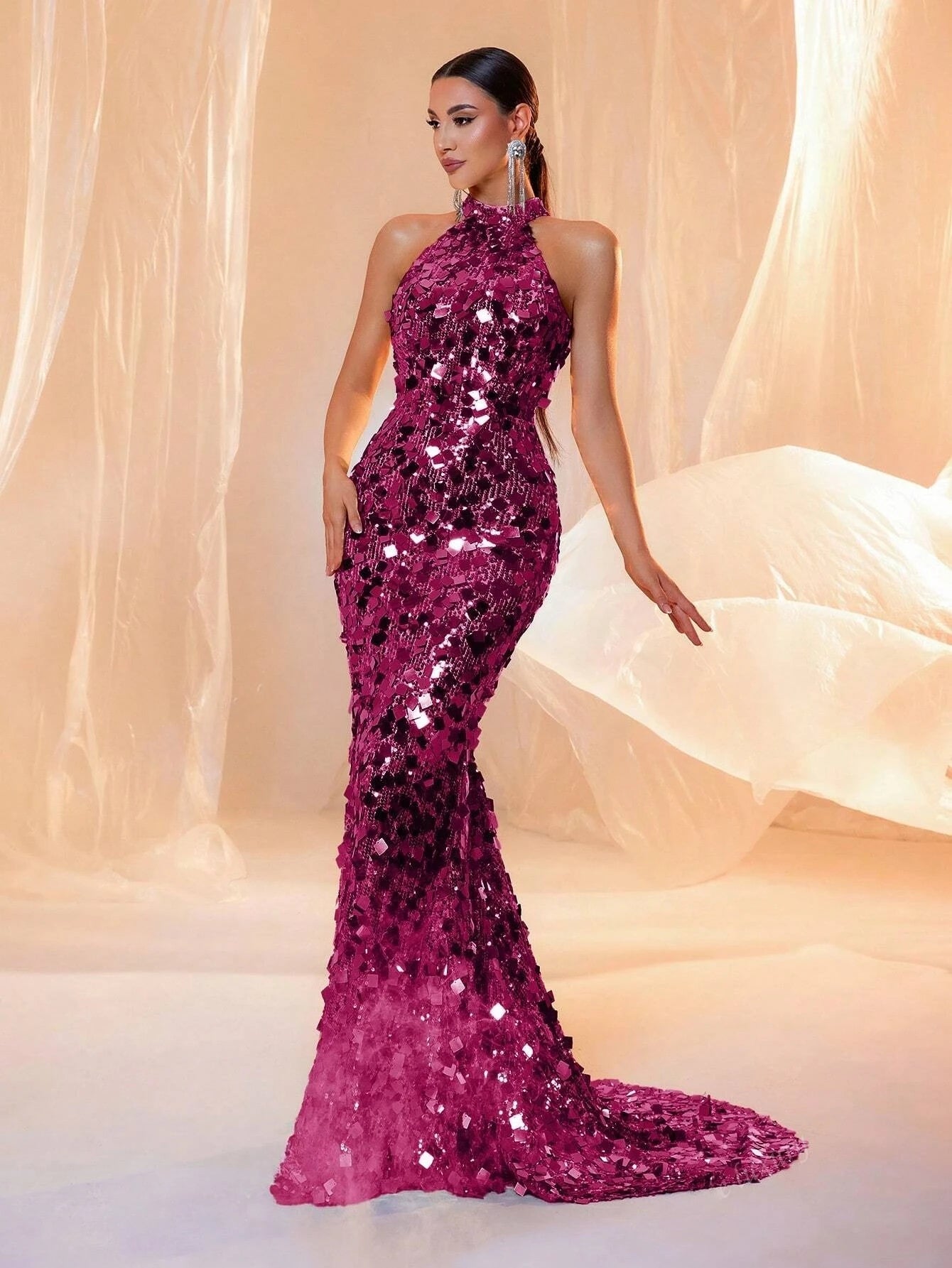 Prom Gown Wedding Guest Dinner Maxi Dress for Women LM86444