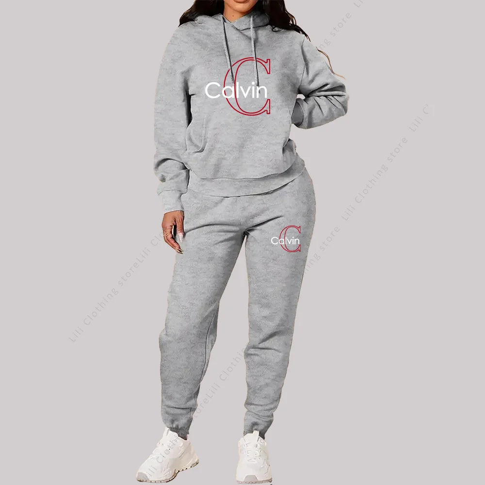 Tracksuit Aesthetic Designer Clothes Trend Sportswear High quality Hoodies Sweatpants 2 piece Outfits Women Sets