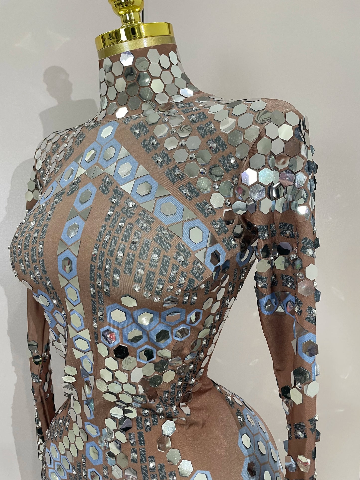 Women Prom Dancer Singer Costume Evening Birthday Show Stage Outfit