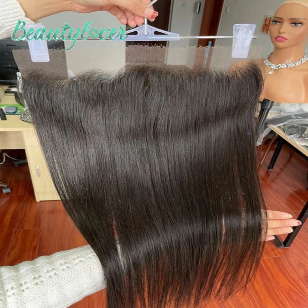 13x4 Human Hair Frontal Lace Only Transparent Lace 4x4 6x6 5x5 Straight Lace Closure Human Hair 24 Inch Brazilian Human Hair
