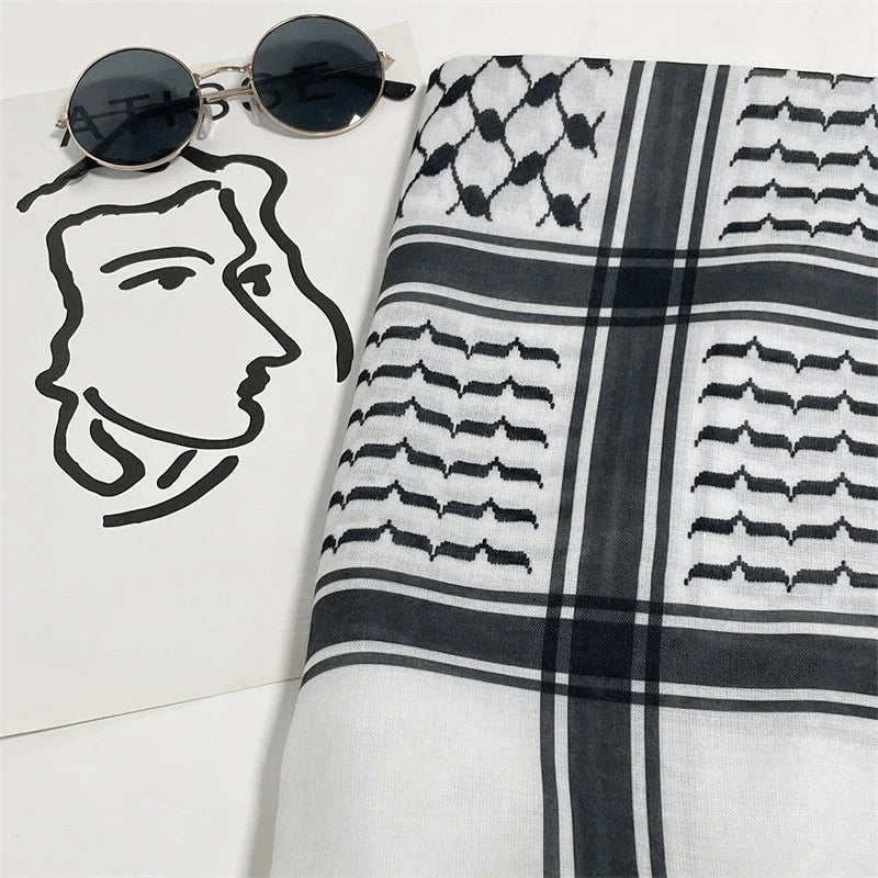 Arab Head Scarf Keffiyeh Middle Desert Shemagh Wrap Muslim Headwear Arabian Costume Scarf For Man - Lena & Miles Exquisite Boutique LLC.