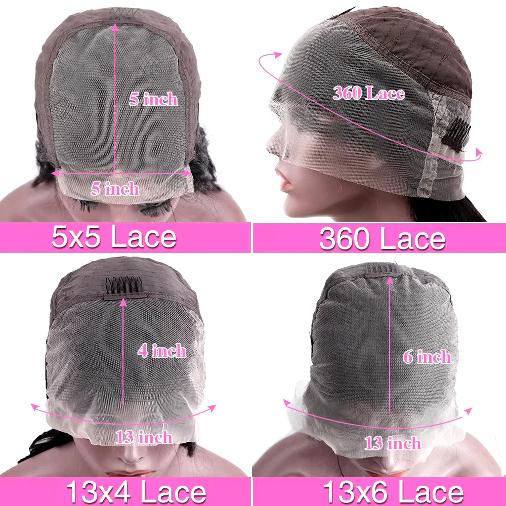 18 46 Inch 200 Density Frontal Wig For Black Women Brazilian Wigs Human Hair 5x5 Bone Straight HD Transparent Lace Front Wigs