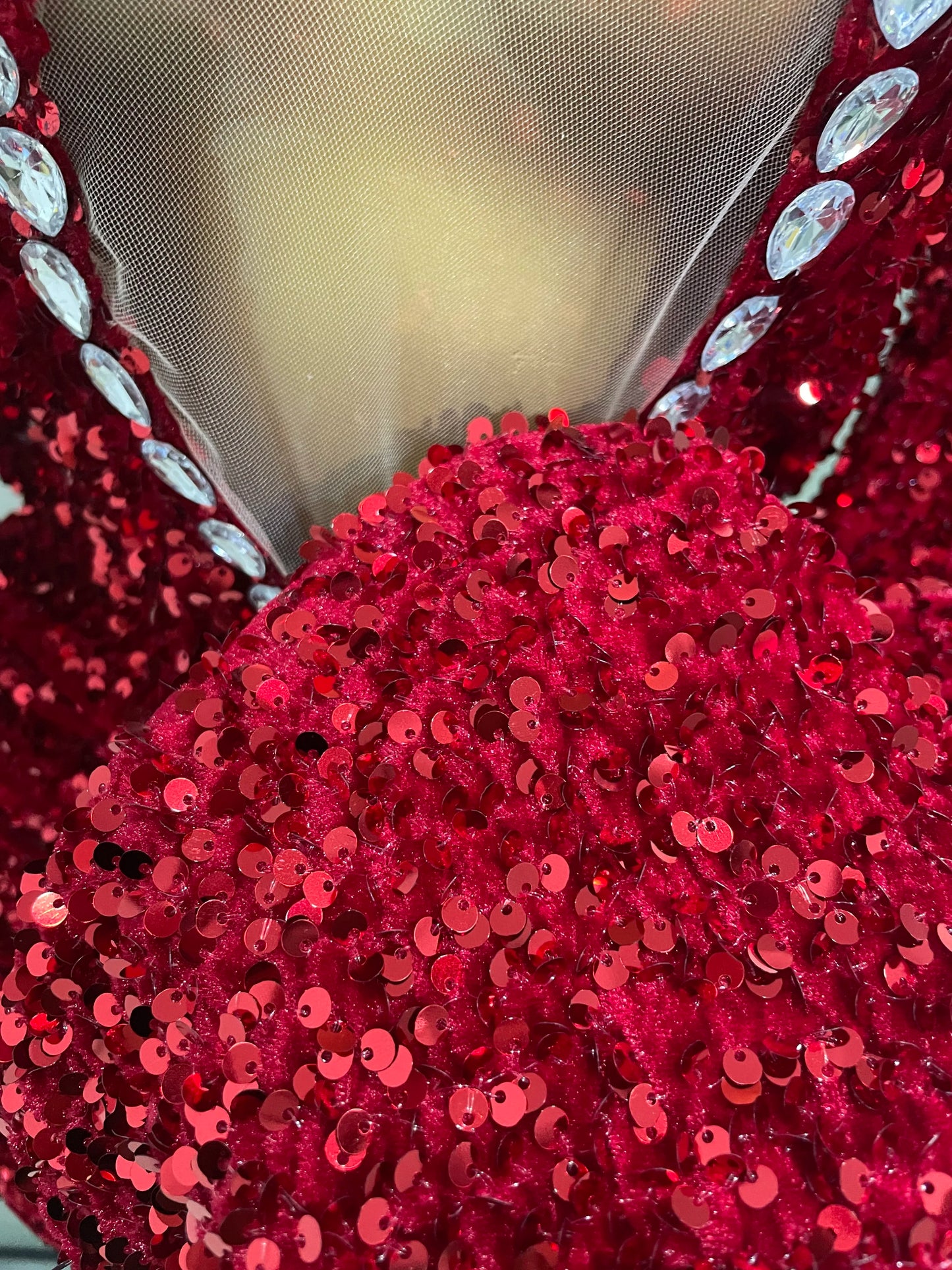 Sexy Shiny Red Sequins Rhinestones Sheath Mini Dress 2025 New Women Evening Birthday Party Nightclub Stage Performance Costume