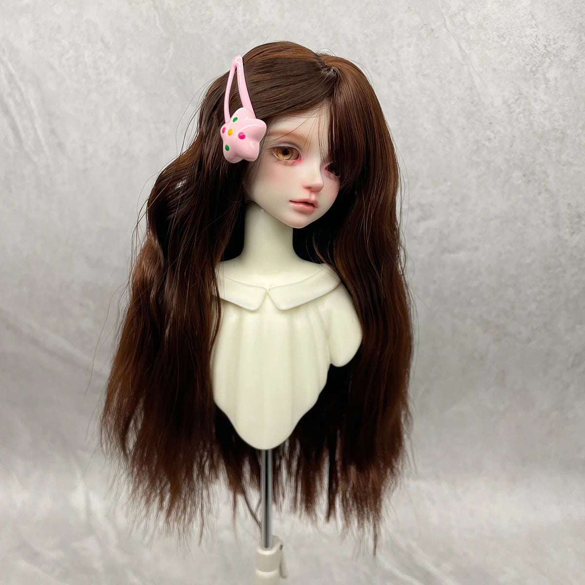 1/6 BJD Doll Wig Long Water Wave Long Curly Synthetic Wig For Girls DIY Makeup Accessories BJD Doll Hair Bundle Elegant Fashion