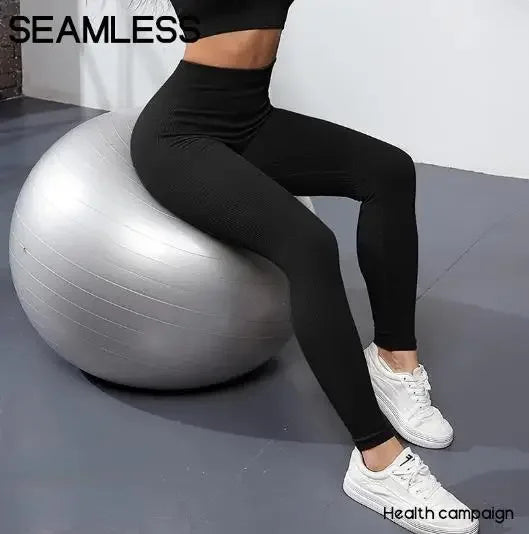 Thread Knitted Leggings Women Seamless Slim Tights Gym