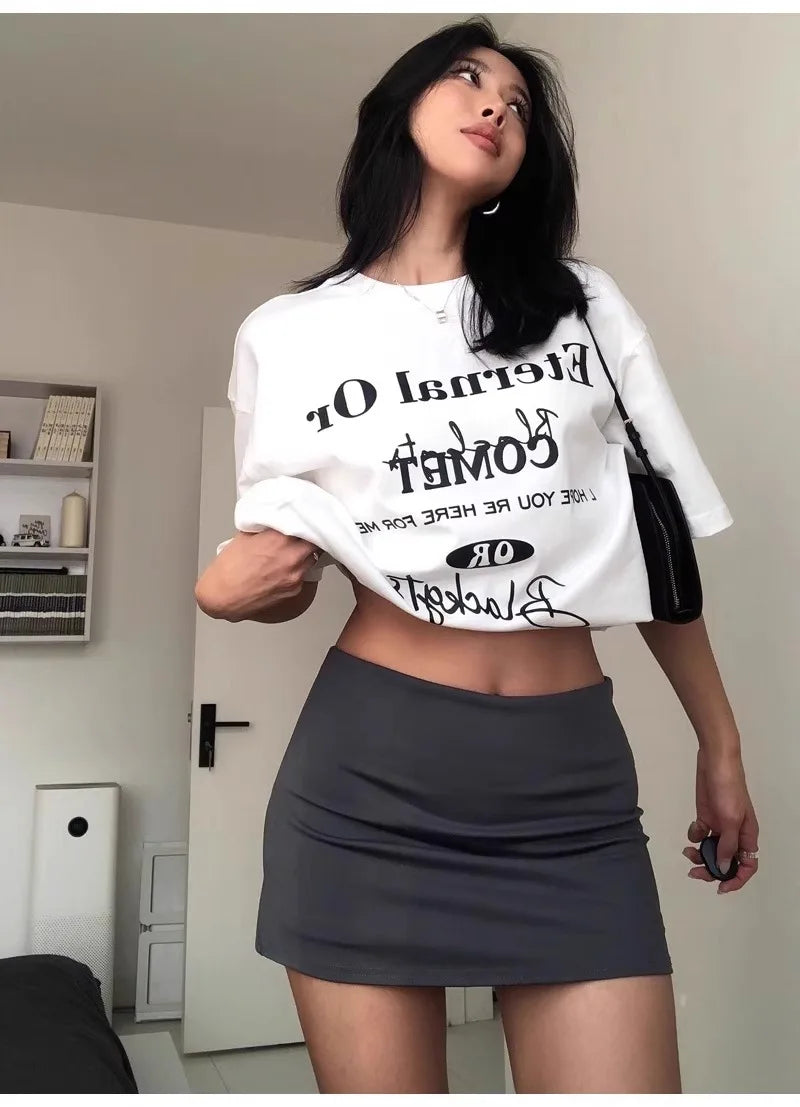 Women Fake Two-Piece Short Skirt Sexy Hip Lifting Yoga Short Skirt High