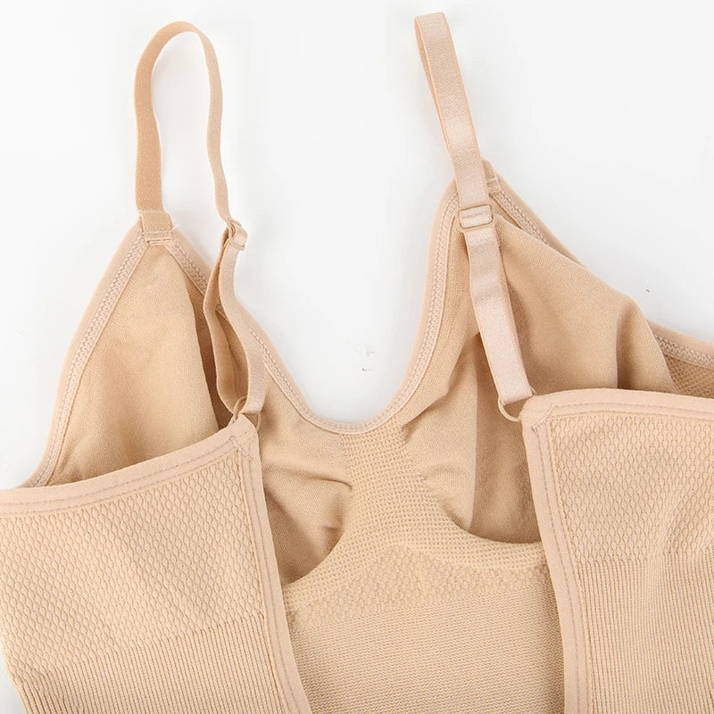 Low Back Bodysuits Shapewear for Women Open Crotch Body Shaper Seamless Tummy Control Push Up Corset Tank Top Backless Underwear