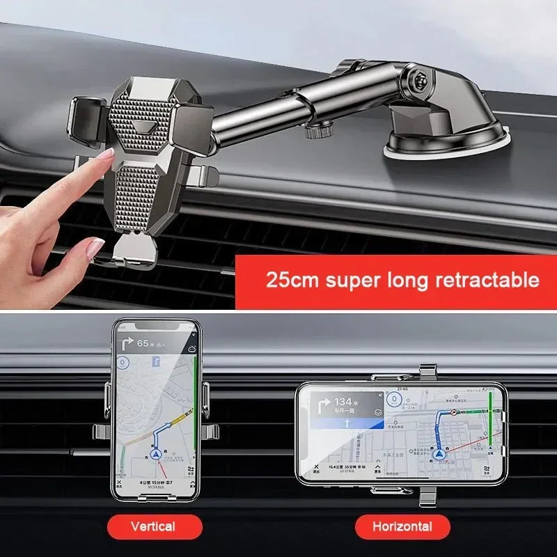 2025 NEW Universal Sucker Car Phone Holder 360° Windshield Car Dashboard Mobile Cell Support Bracket for 4.0-7 Inch Smartphones