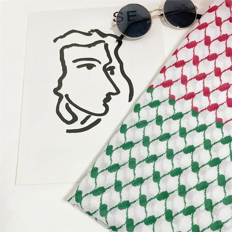 Arab Head Scarf Keffiyeh Middle Desert Shemagh Wrap Muslim Headwear Arabian Costume Scarf For Man - Lena & Miles Exquisite Boutique LLC.