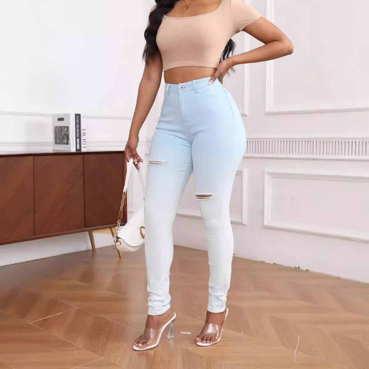 Skinny Jeans Women Pencil Pants Super Stretch Denim Sexy Slim Women