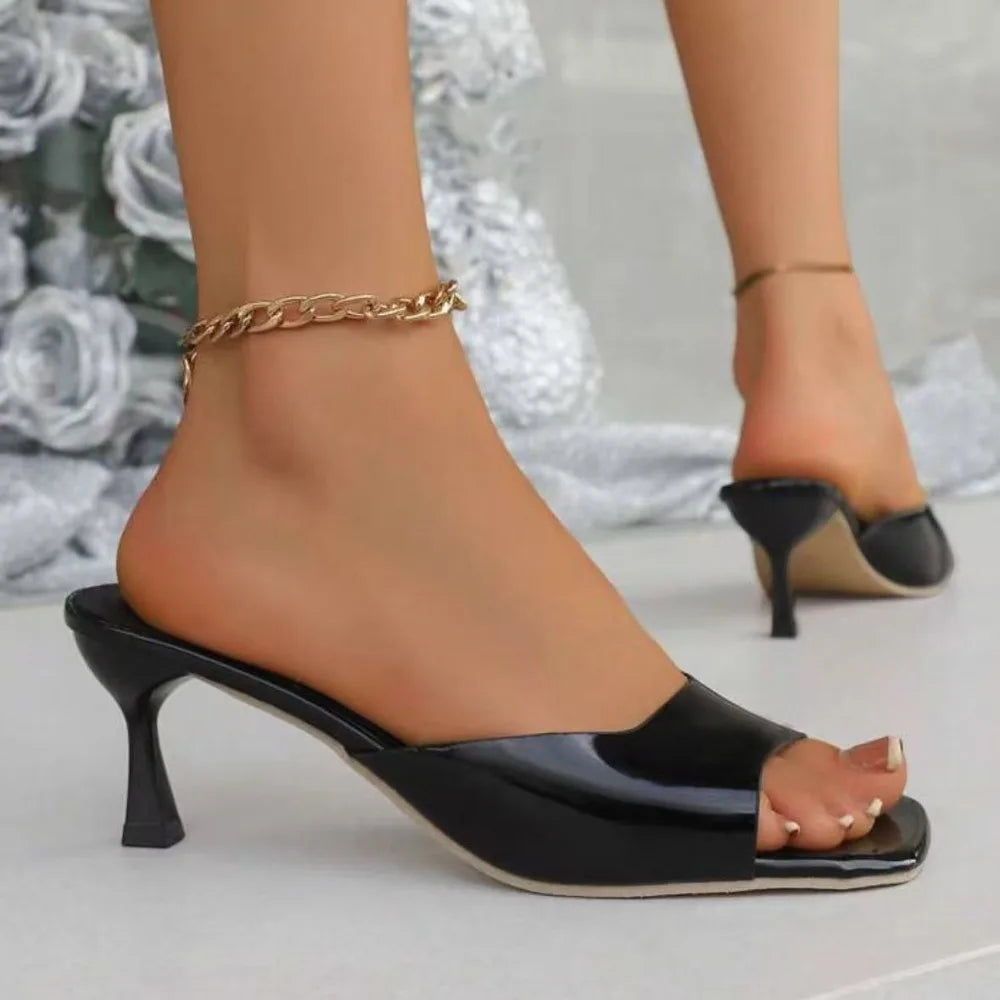 Fashion Fish Mouth Slippers Summer Comfort Dress Shoes High Heels