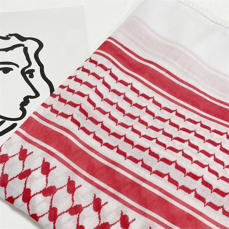 Arab Head Scarf Keffiyeh Middle Desert Shemagh Wrap Muslim Headwear Arabian Costume Scarf For Man - Lena & Miles Exquisite Boutique LLC.