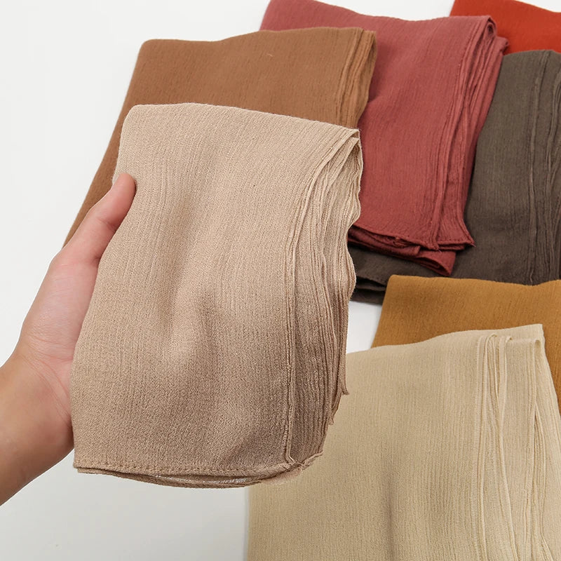 Shawls Solid Headscarf Wraps Big Size Plain Islam - Lena & Miles Exquisite Boutique LLC.