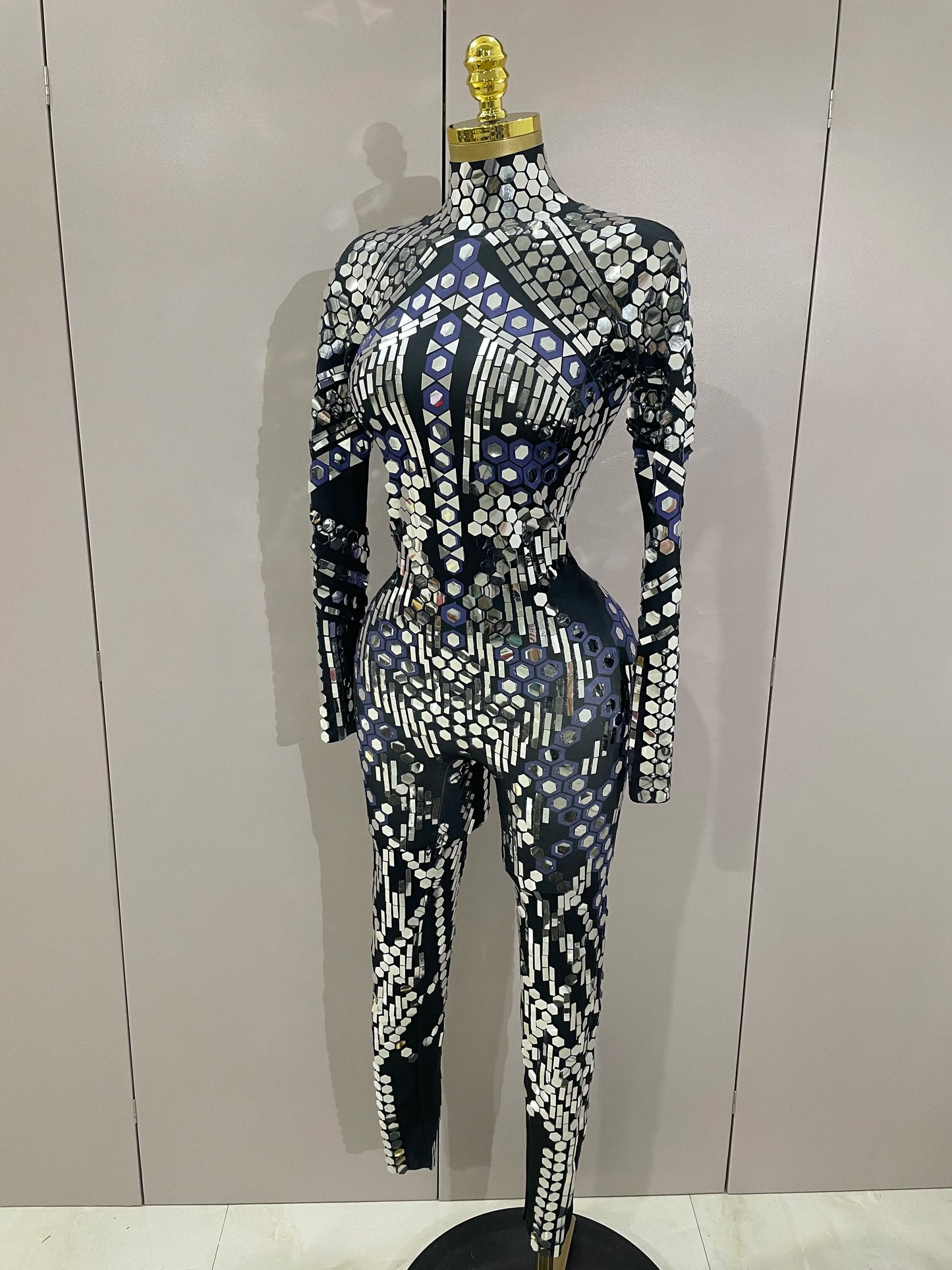 Women Prom Dancer Singer Costume Evening Birthday Show Stage Outfit