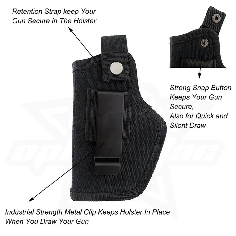 Gun Holster Concealed Carry Holsters Belt Metal Clip IWB OWB Holster Airsoft Gun Bag for All Size Handguns