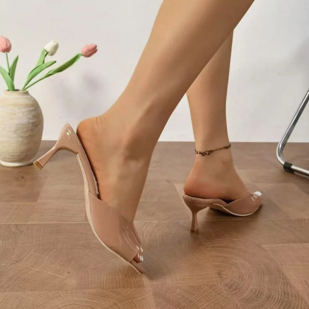 Fashion Fish Mouth Slippers Summer Comfort Dress Shoes High Heels