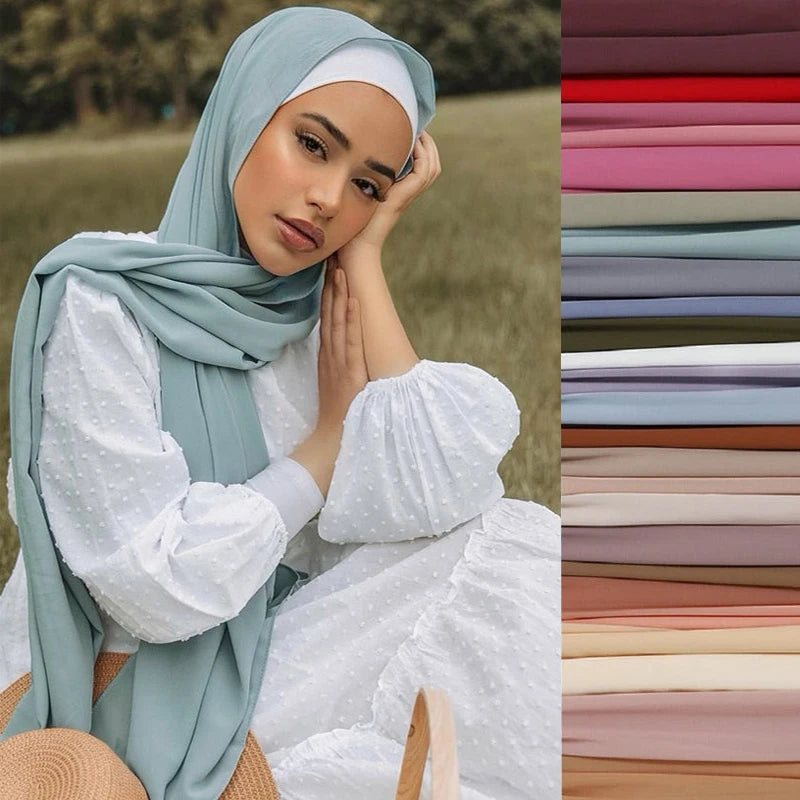 Women Muslim Chiffon Hijab Shawls Scarf - Lena & Miles Exquisite Boutique LLC.