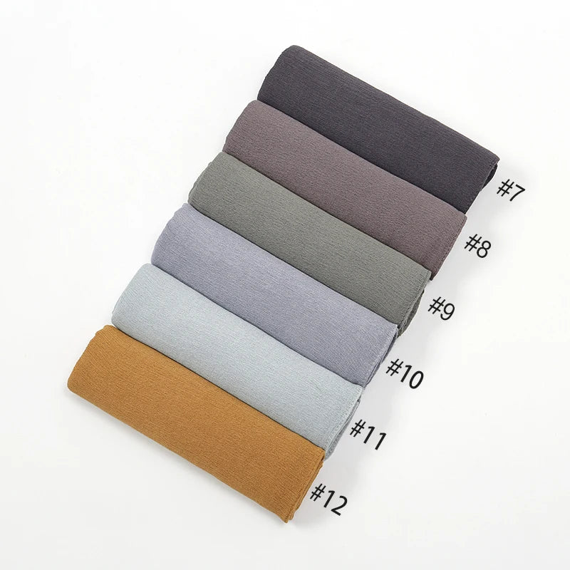 Shawls Solid Headscarf Wraps Big Size Plain Islam - Lena & Miles Exquisite Boutique LLC.