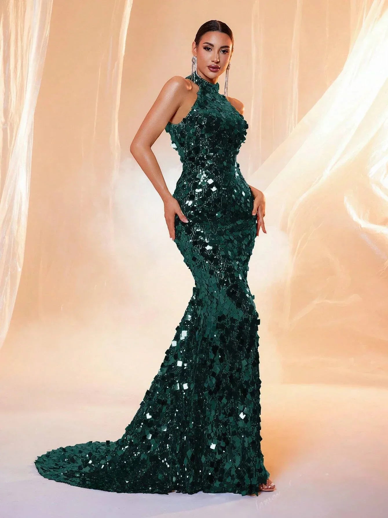 Prom Gown Wedding Guest Dinner Maxi Dress for Women LM86444