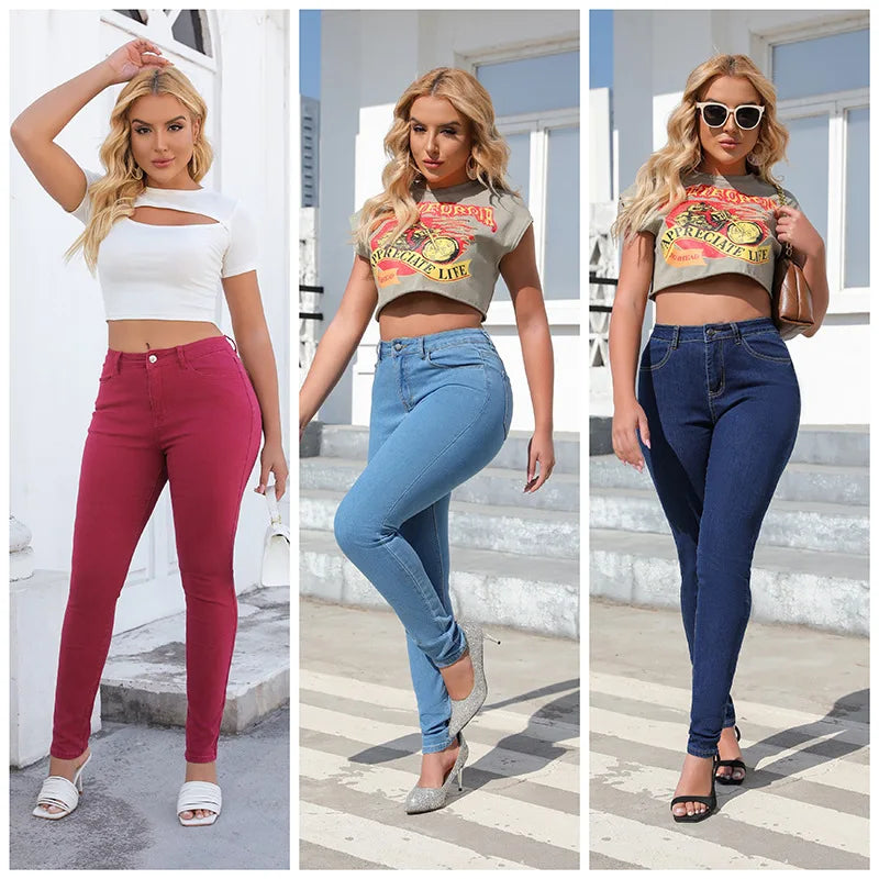 Skinny Jeans Women Pencil Pants Super Stretch Denim Sexy Slim Women