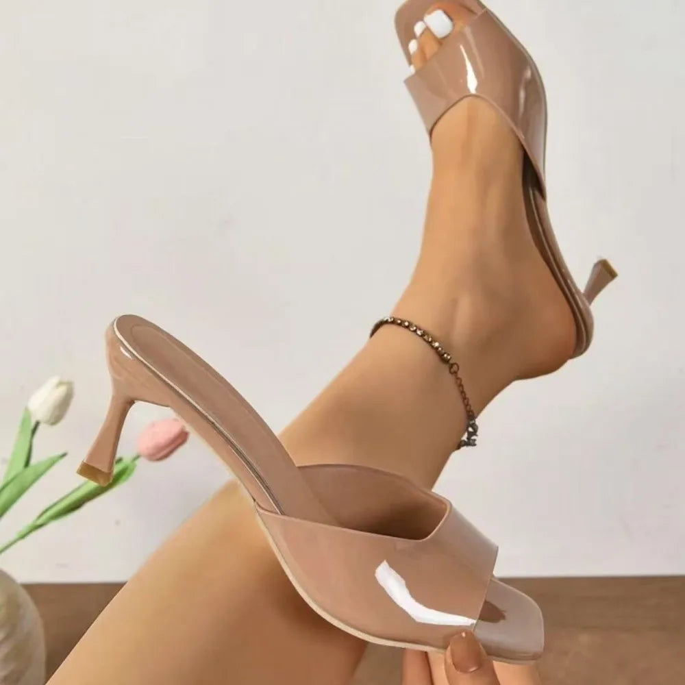 Fashion Fish Mouth Slippers Summer Comfort Dress Shoes High Heels