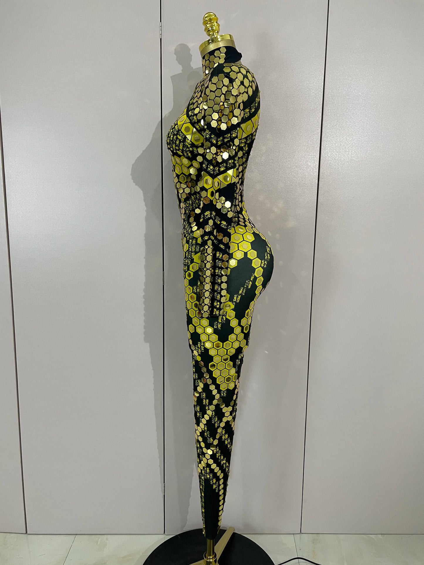 Women Prom Dancer Singer Costume Evening Birthday Show Stage Outfit