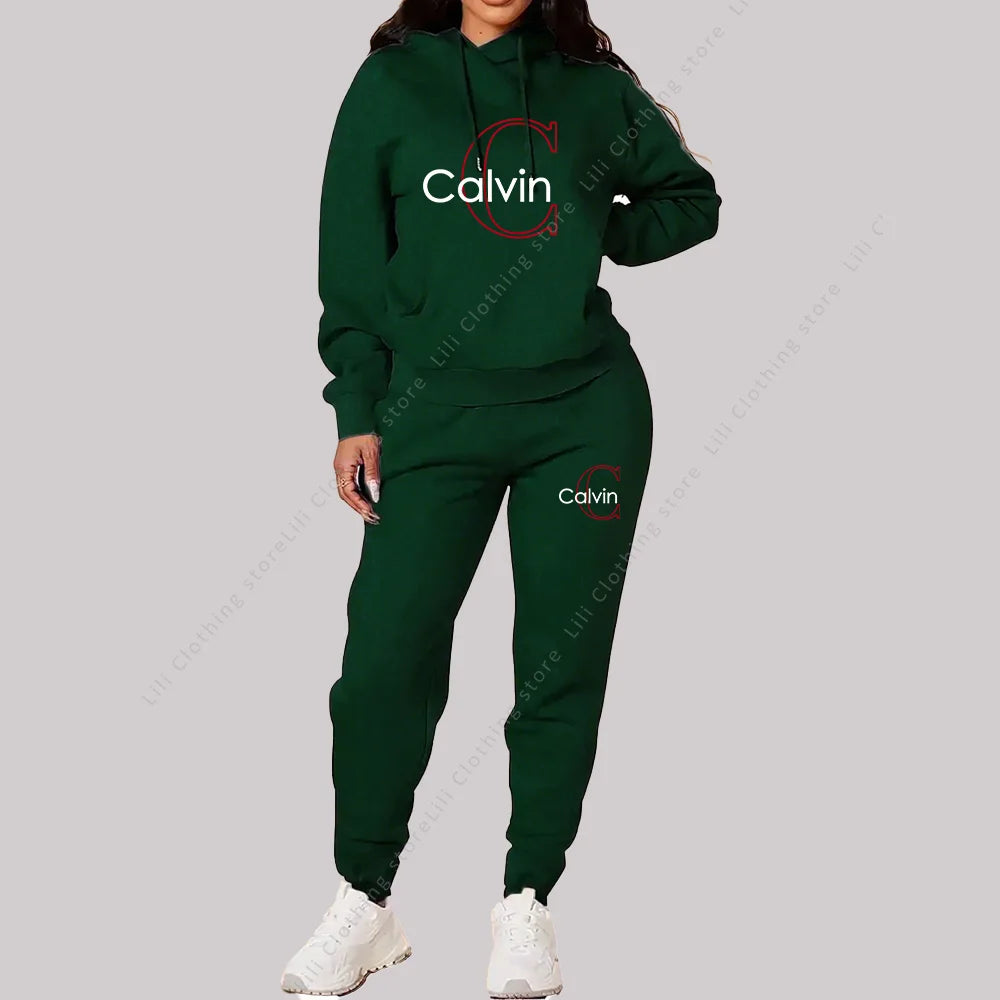 Tracksuit Aesthetic Designer Clothes Trend Sportswear High quality Hoodies Sweatpants 2 piece Outfits Women Sets