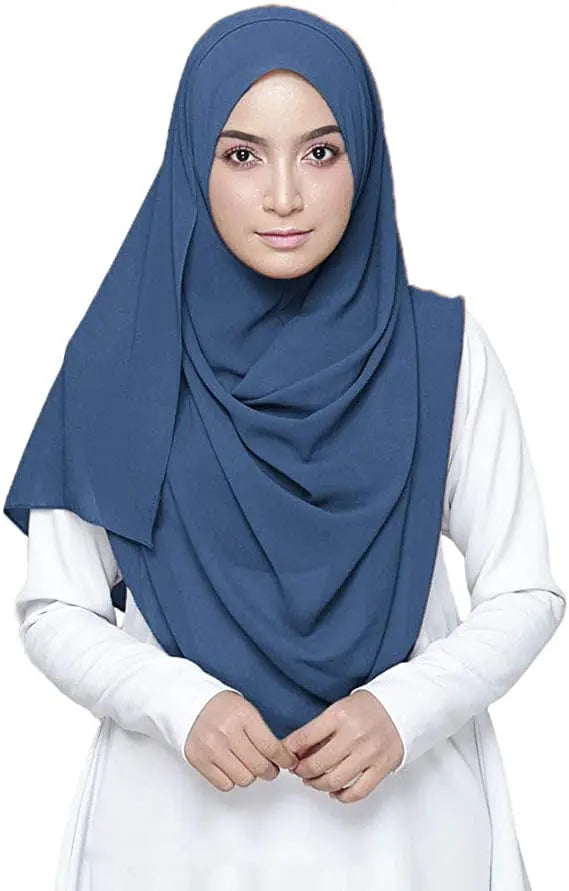 Clearance_Classic Muslim Girl Chiffon Hijab Scarf Women Long Head Wrap For Women Wedding Hijabs Scarves Veil 180*70cm Headscarf_