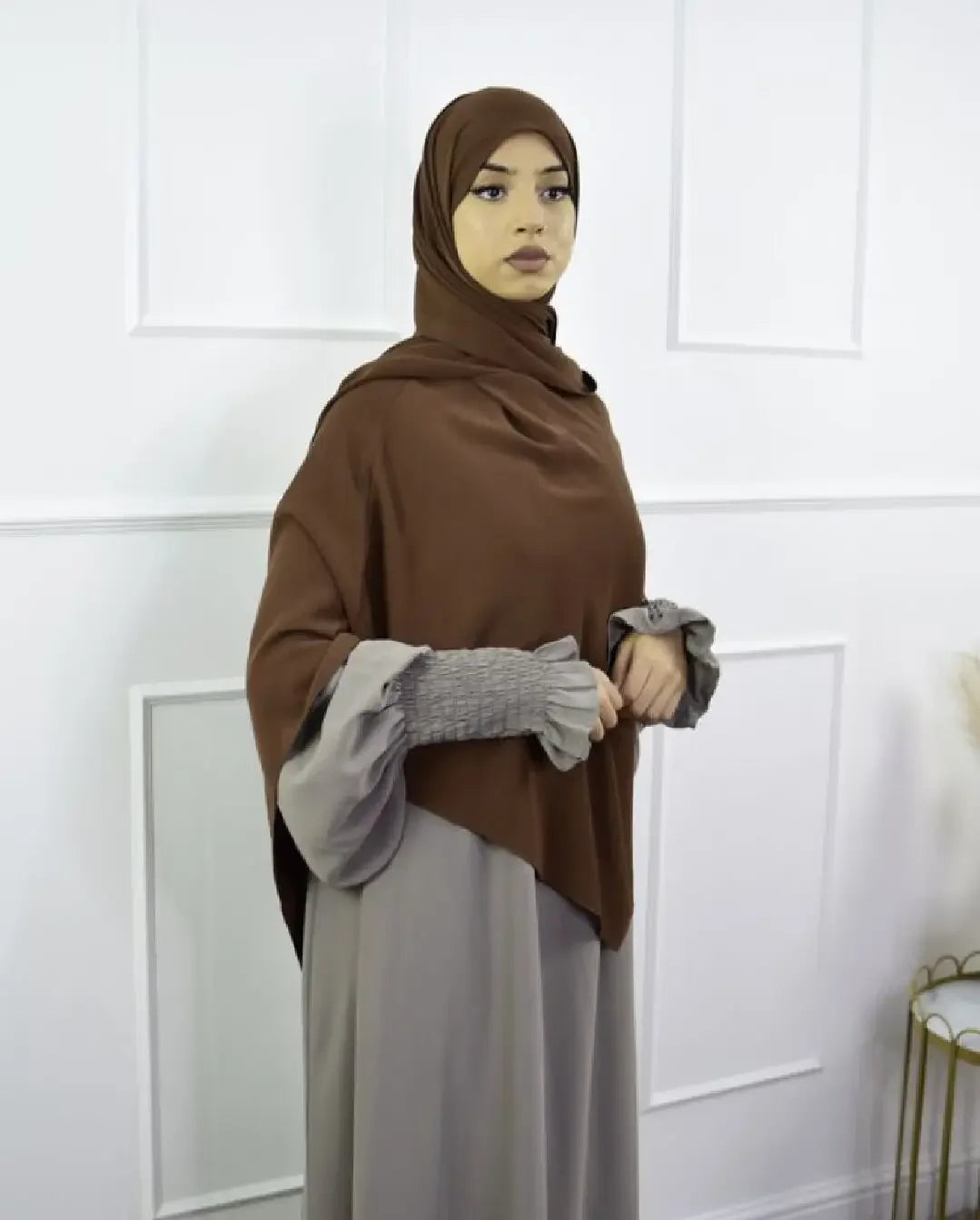 Anti Slip Muslim Hijab Set Jersey Khimar Abaya - Lena & Miles Exquisite Boutique LLC.