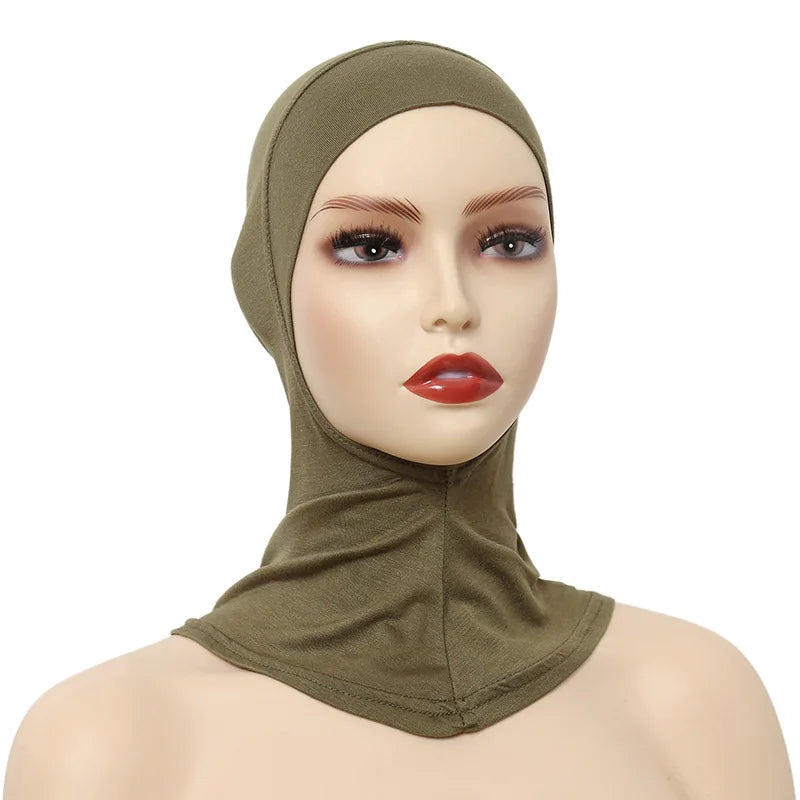 Turban Caps for Women Muslim Underscarf Modal Hijab Inner Caps Stretchy Full Cover Shawl Cap Full Neck Coverage - Lena & Miles Exquisite Boutique LLC.