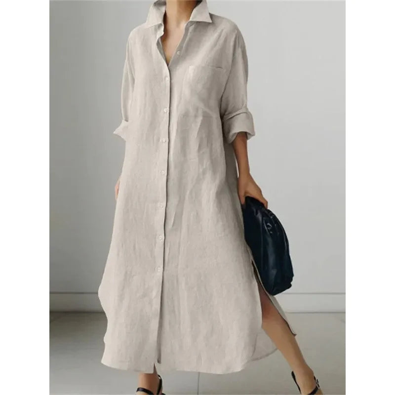 Women's Casual Loose Long Sleeve Abaya Open Cardigan Dress H701 New Style