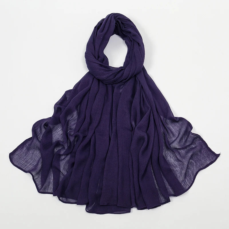 Shawls Solid Headscarf Wraps Big Size Plain Islam - Lena & Miles Exquisite Boutique LLC.