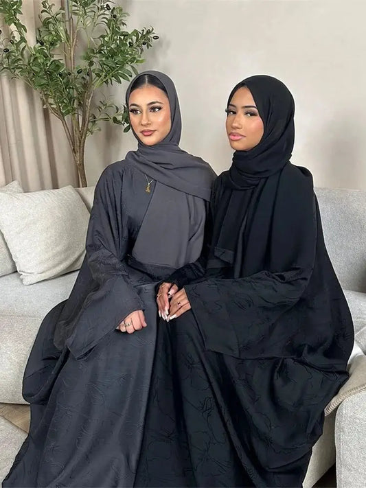 Satin Abaya Damen Dubai Arabic Muslim Kaftan African Dresses Prayer Clothes Women