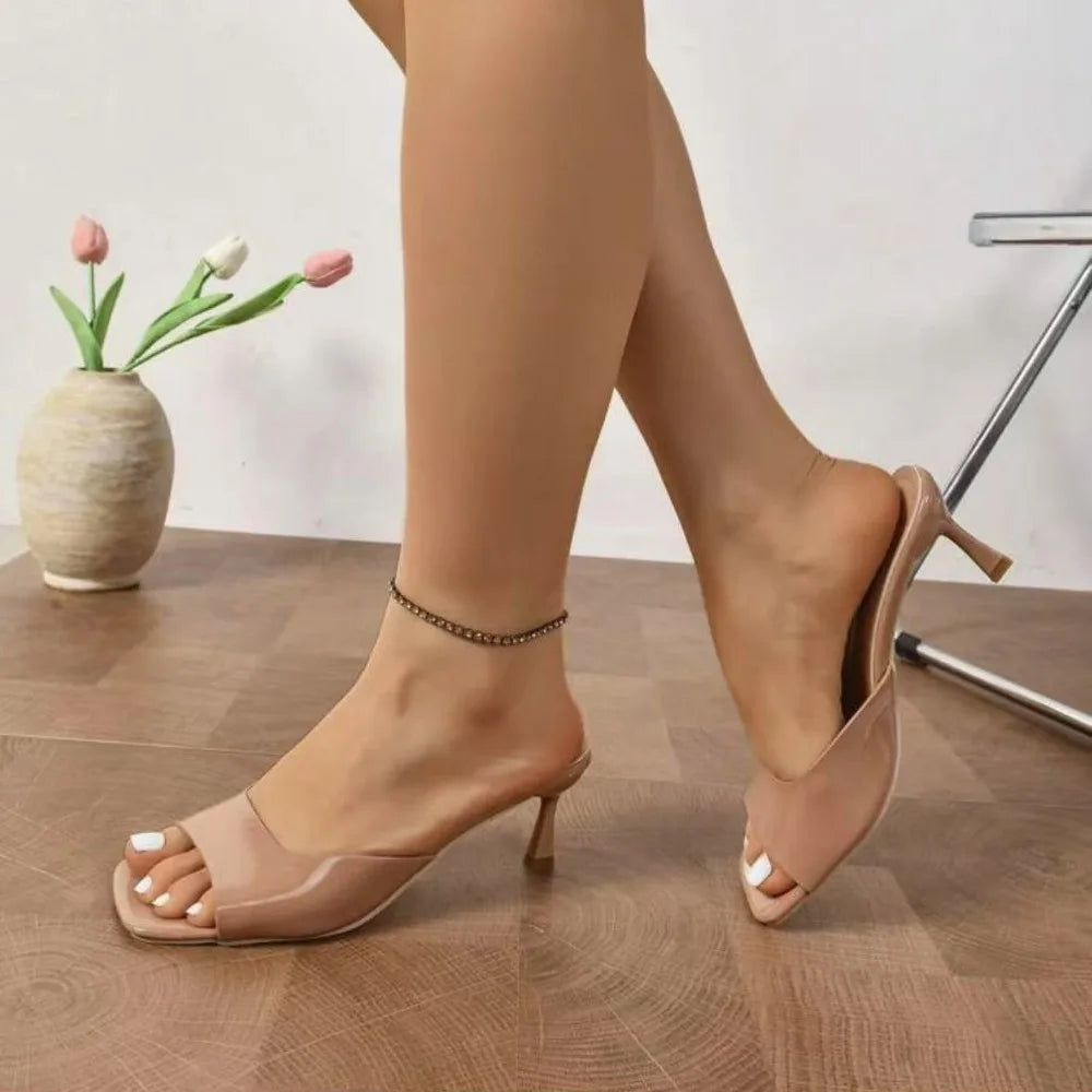 Fashion Fish Mouth Slippers Summer Comfort Dress Shoes High Heels