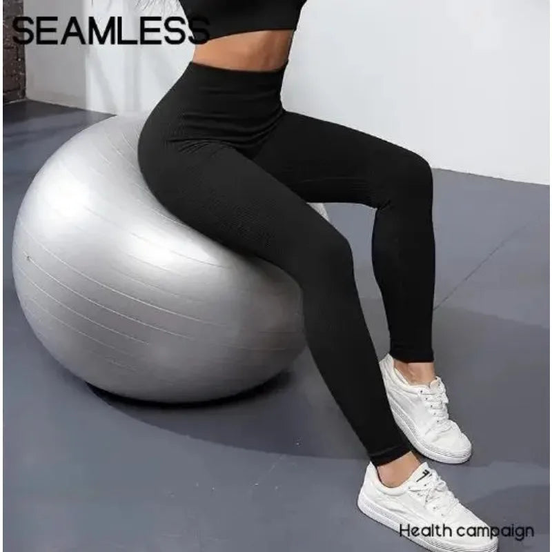 Thread Knitted Leggings Women Seamless Slim Tights Gym