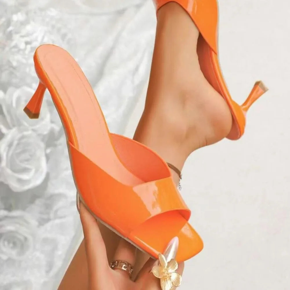 Fashion Fish Mouth Slippers Summer Comfort Dress Shoes High Heels