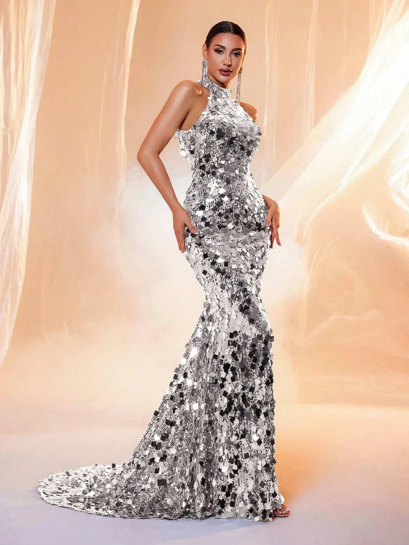 Prom Gown Wedding Guest Dinner Maxi Dress for Women LM86444