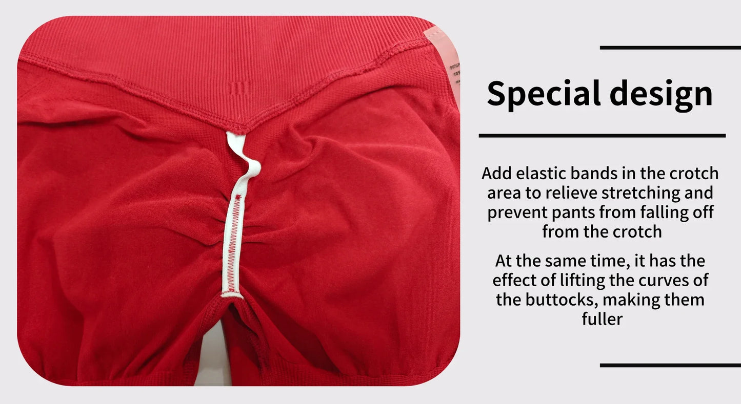 Women's Seamless Gym Solid Color Sports Pants White Edge Waist Tight High Waist