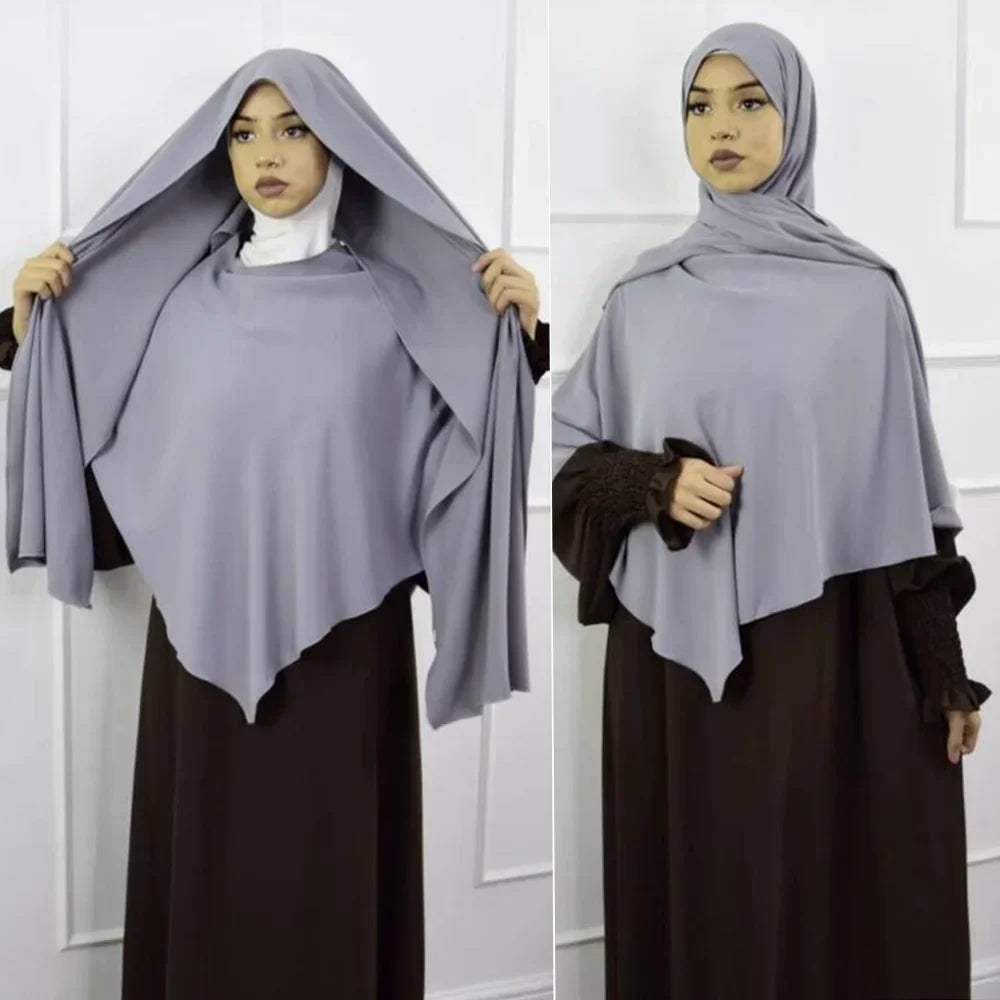 Anti Slip Muslim Hijab Set Jersey Khimar Abaya - Lena & Miles Exquisite Boutique LLC.