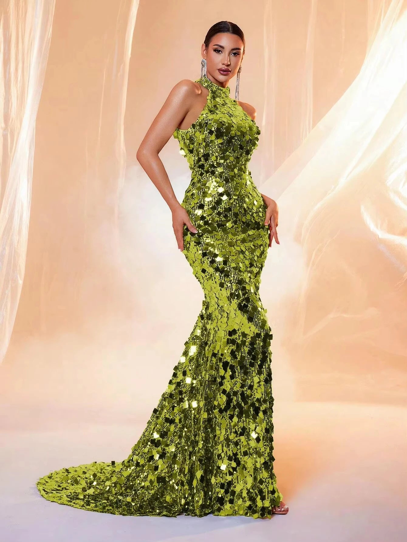 Prom Gown Wedding Guest Dinner Maxi Dress for Women LM86444